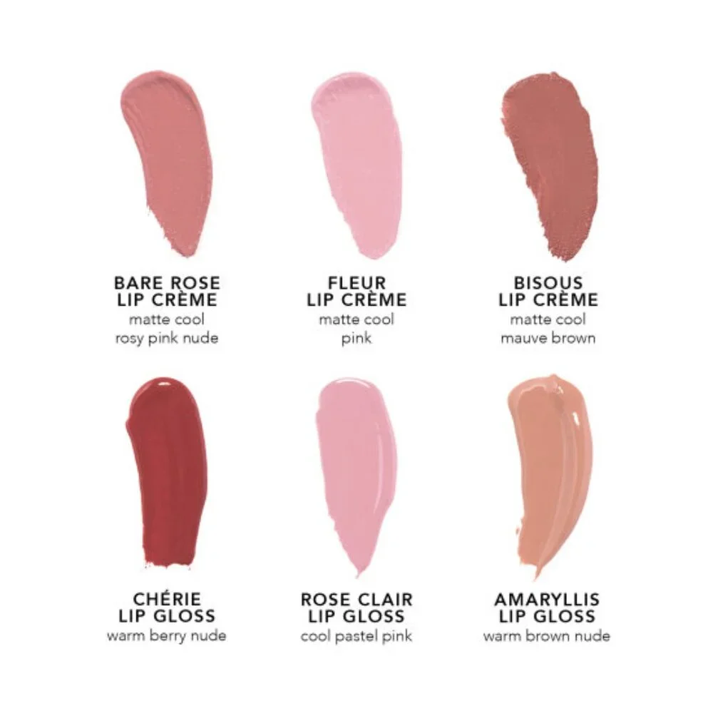 NIB ✅ Jouer Cosmetics BEST OF NUDES Deluxe 6 Piece Lip Creme and Gloss Set ✨NIB